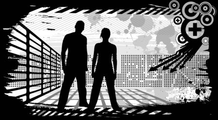 girl and boy のイラスト素材