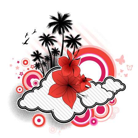 floral design のイラスト素材