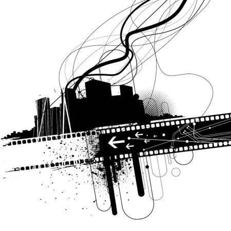 abstract urban design のイラスト素材