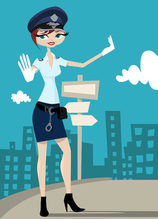 policewomanのイラスト素材