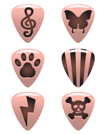 guitar picks のイラスト素材
