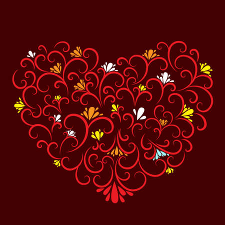 decorative heart のイラスト素材