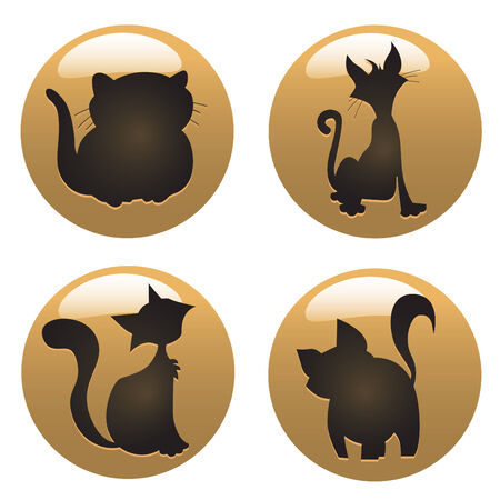 cartoon cats のイラスト素材