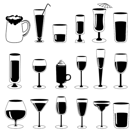 alcohol glass のイラスト素材