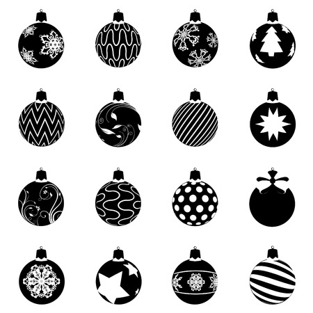 christmas ball set のイラスト素材