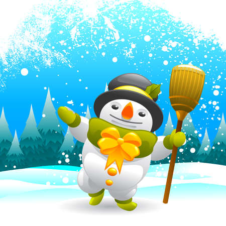 snowman characterのイラスト素材