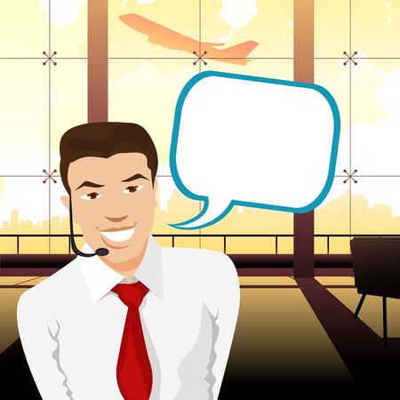 call center worker のイラスト素材