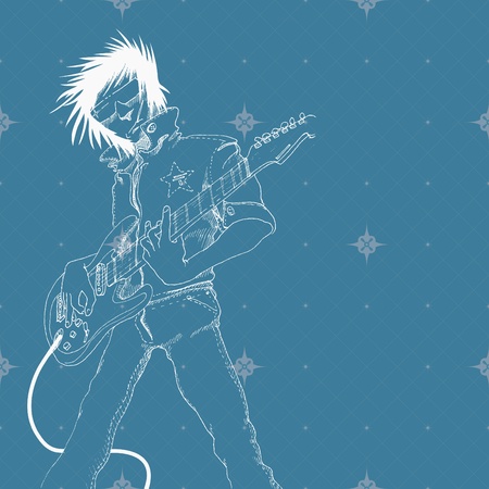 guitar player のイラスト素材