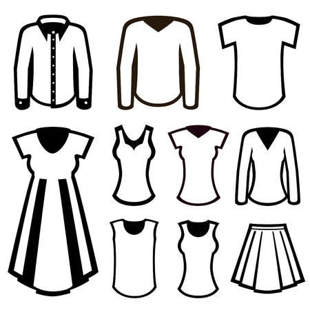 men and women clothesのイラスト素材