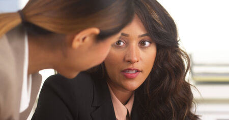 Hispanic businesswomen having a discussionの写真素材
