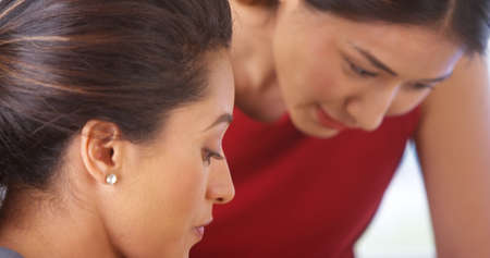 Multi-ethnic businesswomen talkingの写真素材