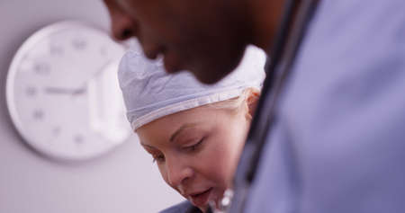 Doctors talking in the office