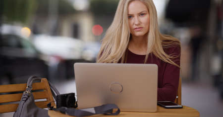 Young Professional woman using laptop computer.の写真素材