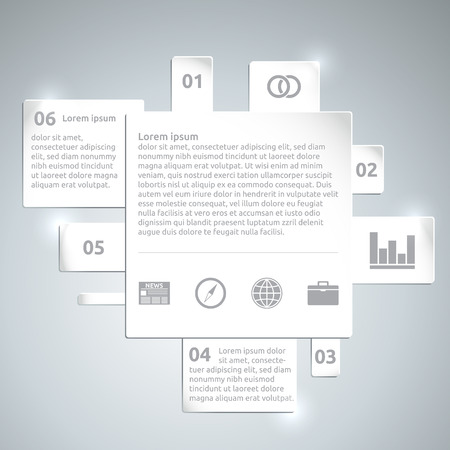 Infographic paper design template のイラスト素材