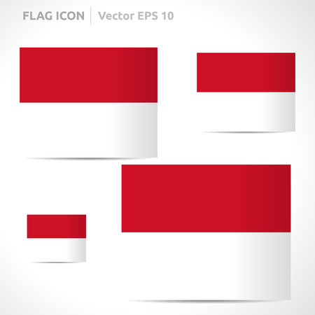 Monaco flag template symbol design のイラスト素材