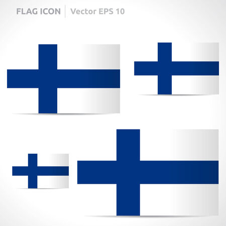 Finland flag template symbol design のイラスト素材