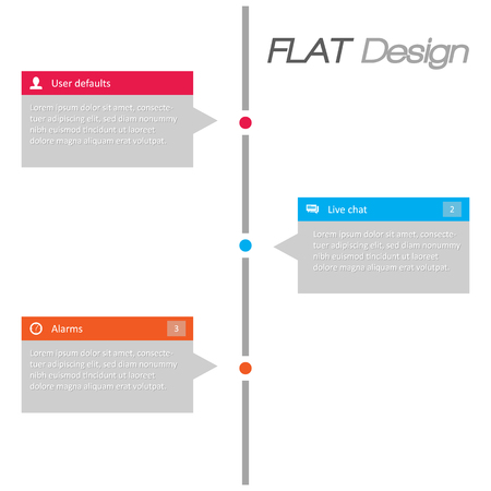 Flat design - timeline 3 options for datesのイラスト素材