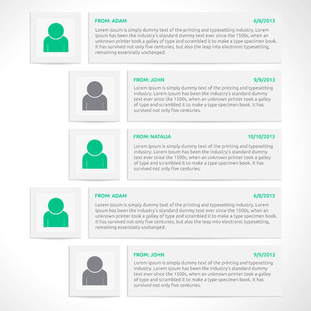 Website comments template のイラスト素材