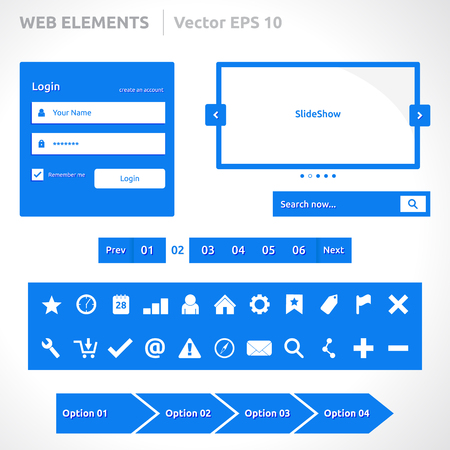 Web site elements template のイラスト素材