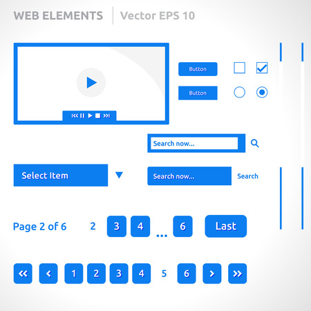 Web site elements template のイラスト素材
