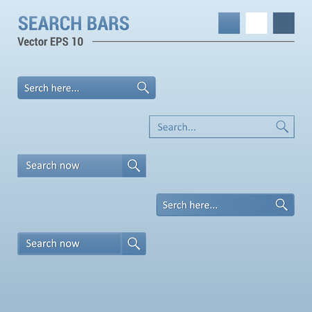Search bars - website elements - web design UIのイラスト素材