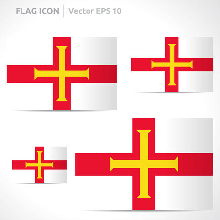 Guernsey flag template symbol designのイラスト素材