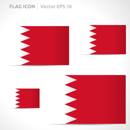 Bahrain flag template symbol design のイラスト素材