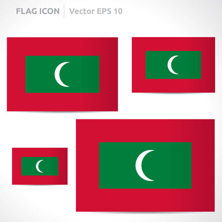 Maldives flag template symbol designのイラスト素材