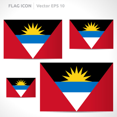 Antigua and Barbuda flag template のイラスト素材