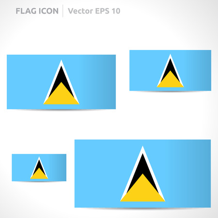 Saint Lucia flag templateのイラスト素材