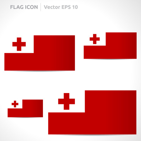 Tonga flag template のイラスト素材