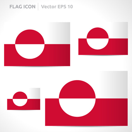 Greenland flag template のイラスト素材