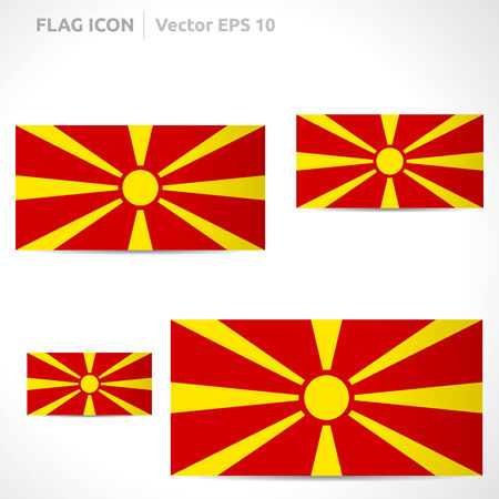 Macedonia flag template のイラスト素材