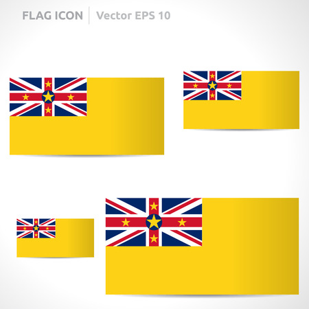 Niue flag template のイラスト素材