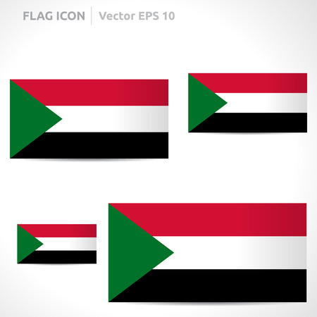 Sudan flag template のイラスト素材