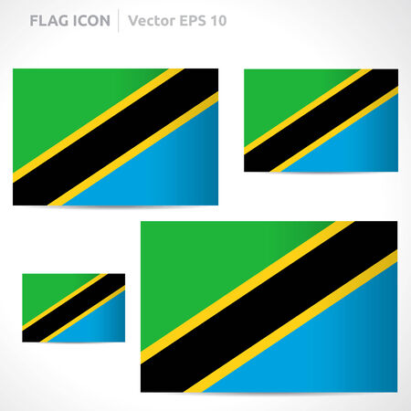 Tanzania flag template のイラスト素材