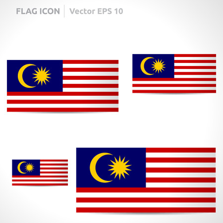 Malaysia flag template のイラスト素材