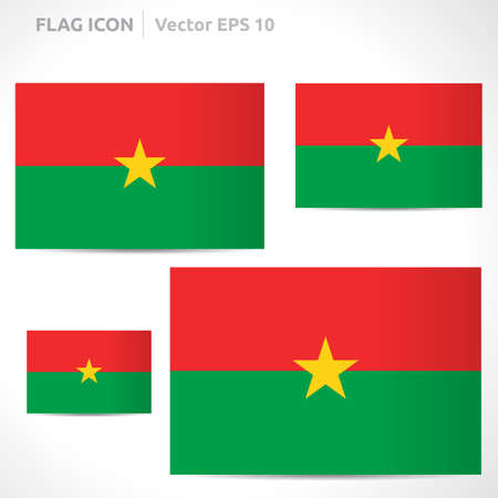 Burkina Faso flag templateのイラスト素材