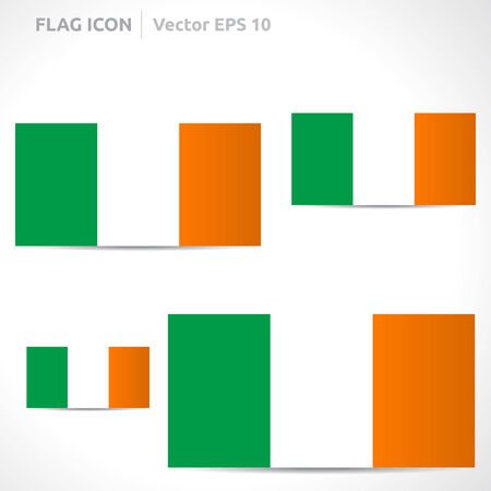 Ireland flag template のイラスト素材