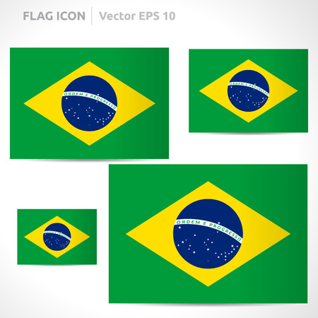 Brazil flag template のイラスト素材