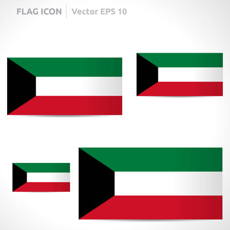 Kuwait flag template のイラスト素材