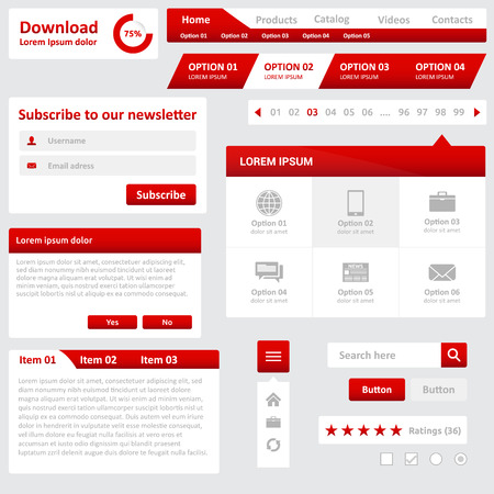 Website elements - design template for your web pageのイラスト素材