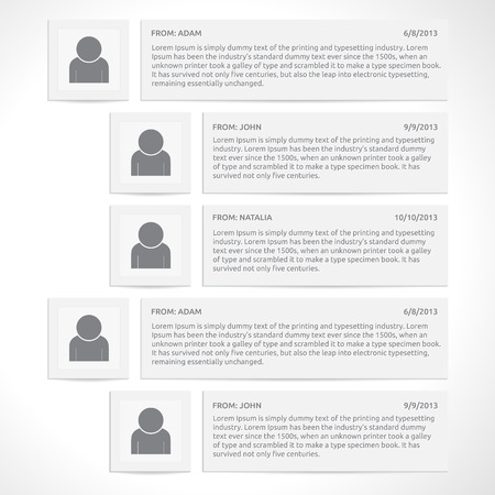 Website comments templateのイラスト素材