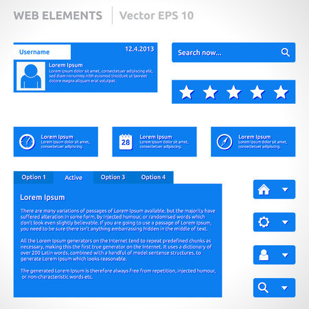Web site elements template のイラスト素材