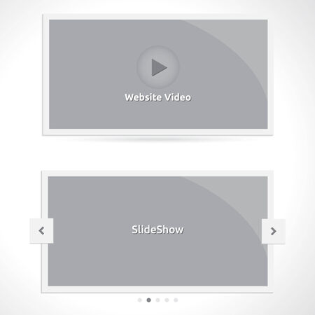 Slide Show and Video | Website template のイラスト素材