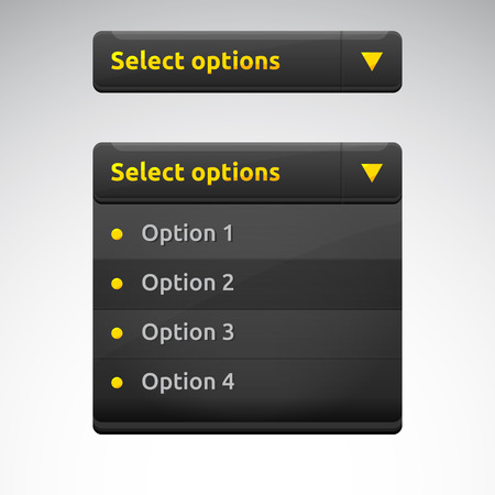 Select box choose options | dark theme templateのイラスト素材