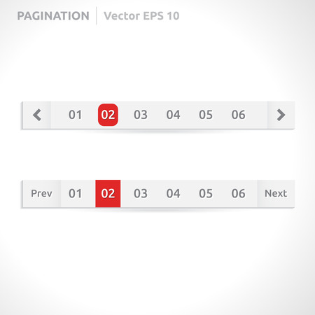 Pagination bars | color red and white のイラスト素材