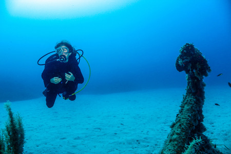 Diver and Anchor.2.の写真素材