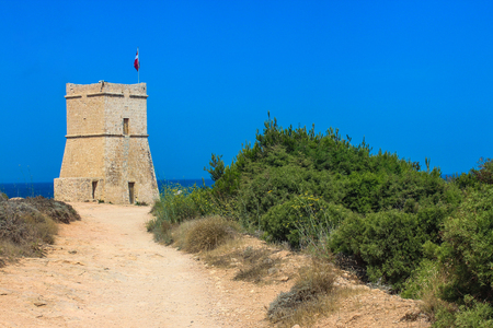 Watch tower overlooking the Sea.の写真素材
