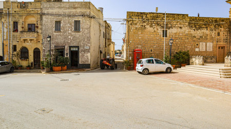Santa Lucija square, Santa Lucija, Gozo.のeditorial素材